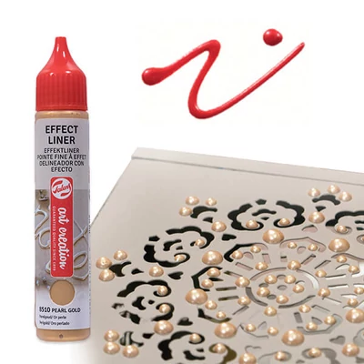 Art Creation Effect Liner, univerzális 3D festéktoll, 28 ml - 8505 Pearl red