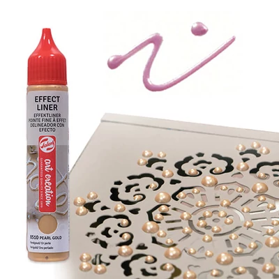 Art Creation Effect Liner, univerzális 3D festéktoll, 28 ml - 8506 Pearl pink