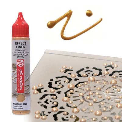 Art Creation Effect Liner, univerzális 3D festéktoll, 28 ml - 8510 Pearl gold