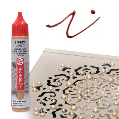 Art Creation Effect Liner, univerzális 3D festéktoll, 28 ml - 8512 Pearl copper