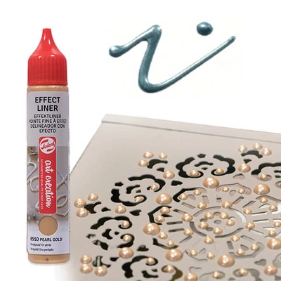 Art Creation Effect Liner, univerzális 3D festéktoll, 28 ml - 8521 Pearl grey blue