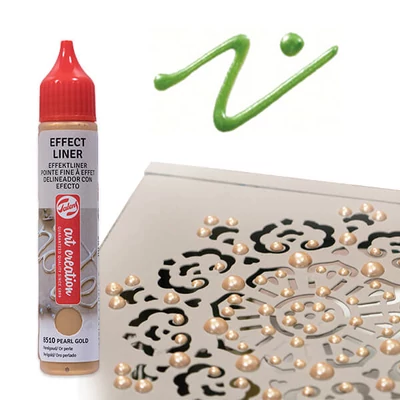 Art Creation Effect Liner, univerzális 3D festéktoll, 28 ml - 8523 Pearl lime