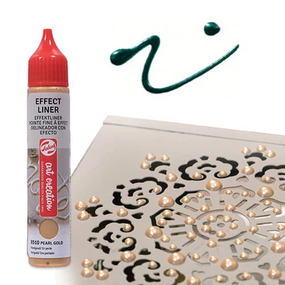 Art Creation Effect Liner, univerzális 3D festéktoll, 28 ml - 8525 Pearl dark green