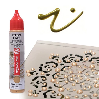 Art Creation Effect Liner, univerzális 3D festéktoll, 28 ml - 8526 Pearl olive