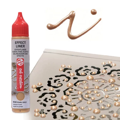 Art Creation Effect Liner, univerzális 3D festéktoll, 28 ml - 8529 Pearl taupe