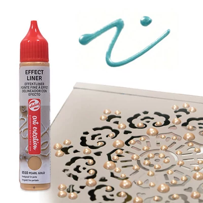 Art Creation Effect Liner, univerzális 3D festéktoll, 28 ml - 8531 Pearl ice blue