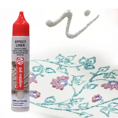 Art Creation Effect Liner, univerzális 3D festéktoll, 28 ml - 8912 Diamond glitter