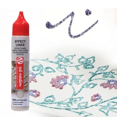 Art Creation Effect Liner, univerzális 3D festéktoll, 28 ml - 8952 Shimmer purple