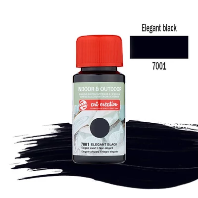 Art Creation Indoor&amp;Outdoor akrilfesték, 50 ml - 7001 Elegant black