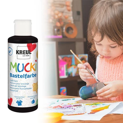 Barkácsfesték, Mucki, 80 ml - fekete