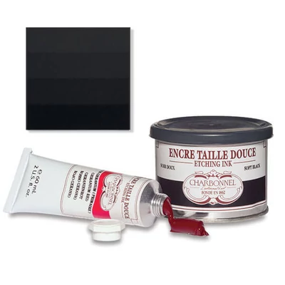 Charbonnel rézkarcfesték, 60 ml - soft black