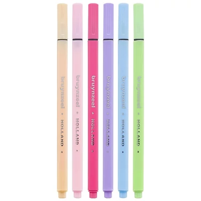 Bruynzeel Fineliner tűfilc készlet - 6 db, pasztell színek