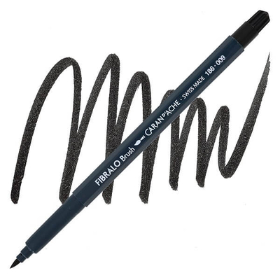 Caran d'Ache Fibralo Brush Pen ecsetfilc - 009, black