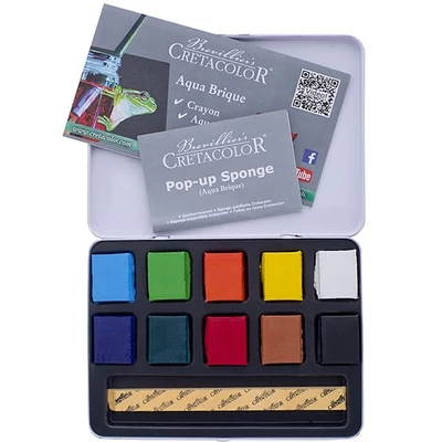Cretacolor Aqua Brique akvarellkréta készlet, 10 db