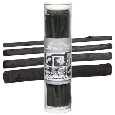 Cretacolor égetett rajzszén készlet, 13 db, vegyes méretek