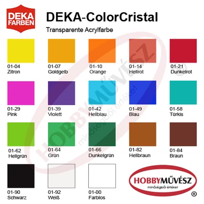 Deka Color Cristal üvegfesték 25 ml - különféle színekben