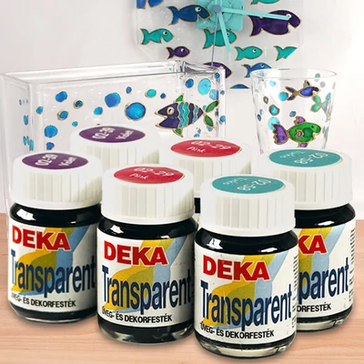 Deka Transparent oldószeres üvegfesték 25 ml - különféle színekben