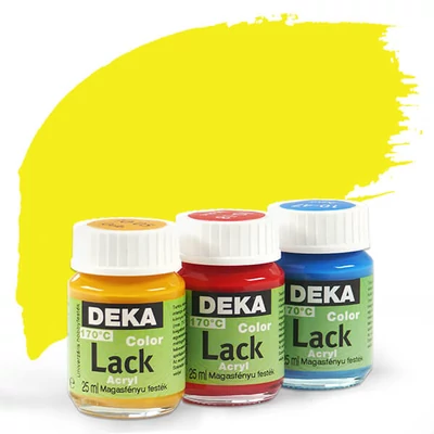 Deka Color Lack fényes akrilfesték 25 ml - 04 citromsárga