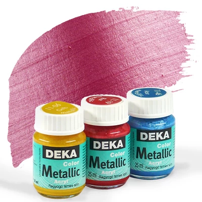 Deka Color Metallic metál akrilfesték 25 ml - 29 pink