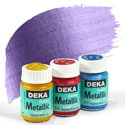 Deka Color Metallic metál akrilfesték 25 ml - 39 viola