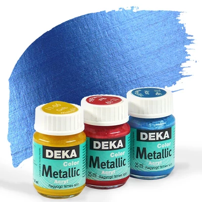 Deka Color Metallic metál akrilfesték 25 ml - 49 kék