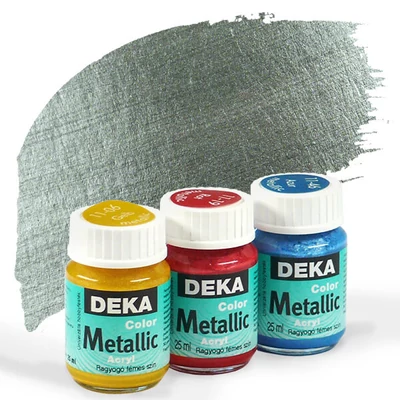 Deka Color Metallic metál akrilfesték 25 ml - 96 ezüst