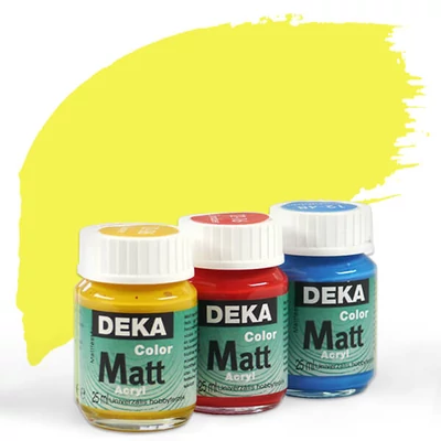 Deka Color Matt akrilfesték 25 ml - 04 citromsárga