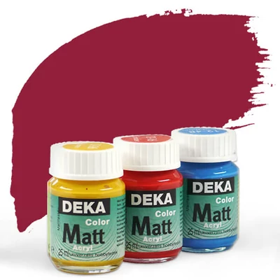 Deka Color Matt akrilfesték 25 ml - 24 mélypiros bordó