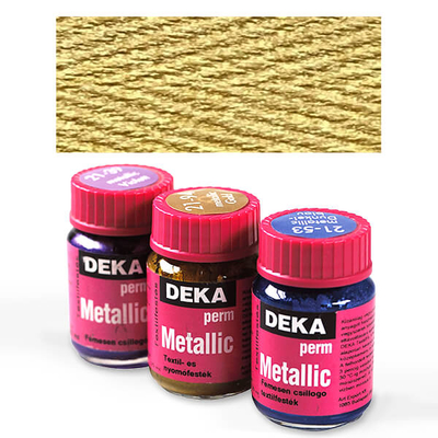 Deka Perm Metallic metál textilfesték 25 ml - 05 sárga