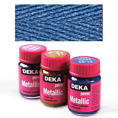 Deka Perm Metallic metál textilfesték 25 ml - 49 kék
