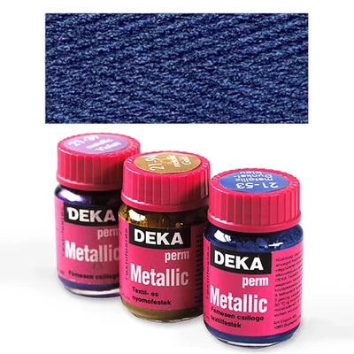 Deka Perm Metallic metál textilfesték 25 ml - 53 sötétkék