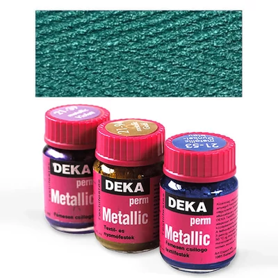 Deka Perm Metallic metál textilfesték 25 ml - 64 zöld