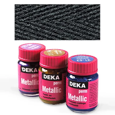 Deka Perm Metallic metál textilfesték 25 ml - 90 fekete