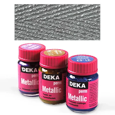 Deka Perm Metallic metál textilfesték 25 ml - 96 ezüst