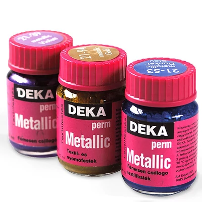 Deka Perm Metallic metál textilfesték 25 ml - különféle színekben
