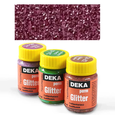 Deka Perm Glitter csillámos textilfesték 25 ml - 29 pink