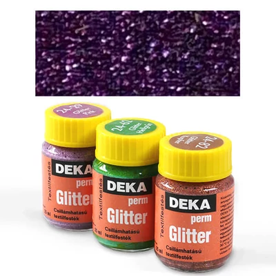 Deka Perm Glitter csillámos textilfesték 25 ml - 39 viola