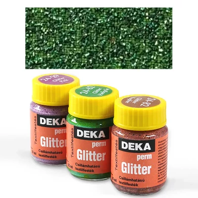 Deka Perm Glitter csillámos textilfesték 25 ml - 62 világoszöld