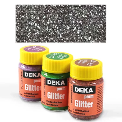 Deka Perm Glitter csillámos textilfesték 25 ml - 96 ezüst