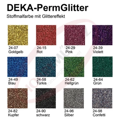 Deka Perm Glitter csillámos textilfesték 25 ml - különféle színekben