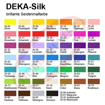 Deka Silk selyemfesték 50 ml - különféle színekben