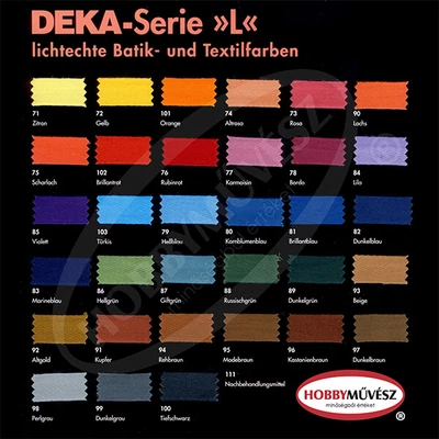 Deka batikfesték 10 g - különféle színekben