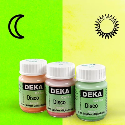 Deka Color Disco sötétben világító festék - 05 sárga