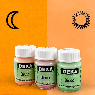 Deka Color Disco sötétben világító festék - 10 narancs