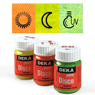 Deka Perm Disco sötétben világító textilfesték - 10 narancs