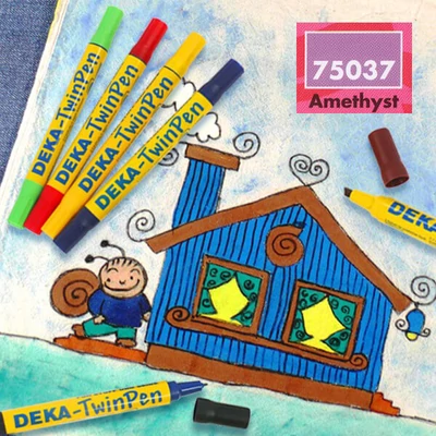 Deka TwinPen kétvégű textilfilc - 37 ametiszt