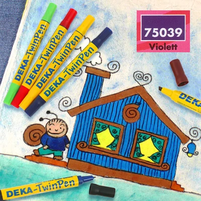 Deka TwinPen kétvégű textilfilc - 39 viola
