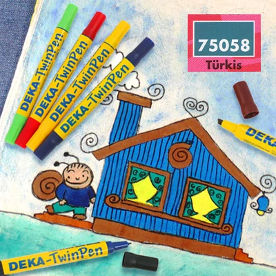 Deka TwinPen kétvégű textilfilc - 58 türkiz