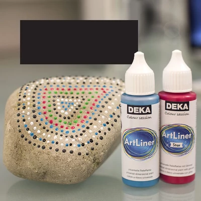 Deka Art Liner, univerzális 3D festék, 30 ml - fekete
