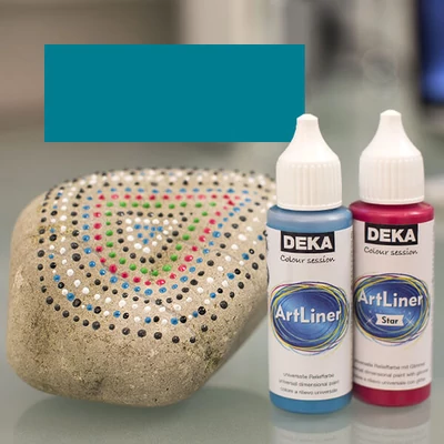 Deka Art Liner, univerzális 3D festék, 30 ml - turkiz